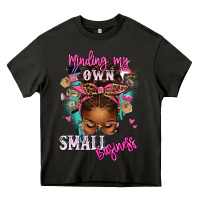 Asphalt minding my own small business afro messy bun Heavy Core Tee - texasbilliewilder