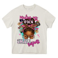 Cream minding my own small business afro messy bun Heavy Core Tee - texasbilliewilder