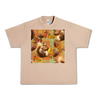 Burro fall squirrel and plaid seamless Urban Heavy Tee - BundleAndBundleShop