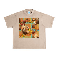 French Oak fall squirrel and plaid seamless Urban Heavy Tee - BundleAndBundleShop