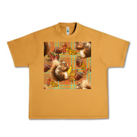 Peanut Butter fall squirrel and plaid seamless Urban Heavy Tee - BundleAndBundleShop
