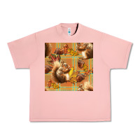 Salmon fall squirrel and plaid seamless Urban Heavy Tee - BundleAndBundleShop