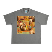 Tornado fall squirrel and plaid seamless Urban Heavy Tee - BundleAndBundleShop