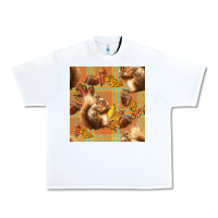 White fall squirrel and plaid seamless Urban Heavy Tee - BundleAndBundleShop
