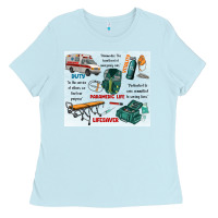Baby Blue paramedic life Ladies Tee - MaliasSmallBusiness