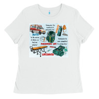 White paramedic life Ladies Tee - MaliasSmallBusiness
