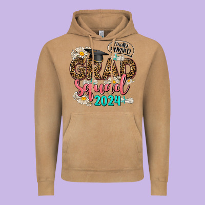 Grad Squad 2024 Vintage Hoodie Designed By Adodesignshop