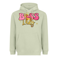 Matcha boss lady Heavyweight Hoodie - LillyAllenDesigns