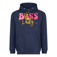 Navy boss lady Heavyweight Hoodie - LillyAllenDesigns