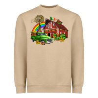 Mushroom barn st patricks with truck and shamrocks Heavyweight Sweatshirt - AdoDesignShop