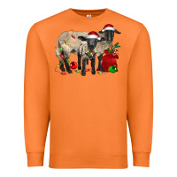 Carrot Christmas Suffolk Sheep And Baby Suffolk Sheep Premium Sweatshirt - LillyAllenDesigns