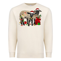 Sandshell Christmas Suffolk Sheep And Baby Suffolk Sheep Premium Sweatshirt - LillyAllenDesigns