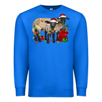 True Royal Christmas Suffolk Sheep And Baby Suffolk Sheep Premium Sweatshirt - LillyAllenDesigns