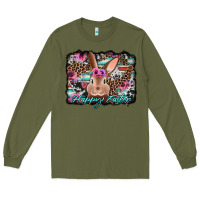 Army Green happy easter bunny western background Long Sleeve Tee - Jasminsmagicworld