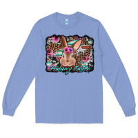 Colony Blue happy easter bunny western background Long Sleeve Tee - Jasminsmagicworld