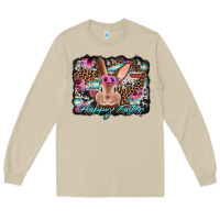 Mushroom happy easter bunny western background Long Sleeve Tee - Jasminsmagicworld