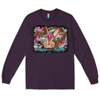 Plum happy easter bunny western background Long Sleeve Tee - Jasminsmagicworld