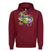Burgundy mardi gras lips Zipper Hoodie - MaliasSmallBusiness
