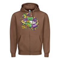 Chestnut mardi gras lips Zipper Hoodie - MaliasSmallBusiness