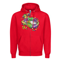 Red mardi gras lips Zipper Hoodie - MaliasSmallBusiness