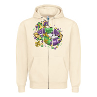 Sandshell mardi gras lips Zipper Hoodie - MaliasSmallBusiness