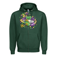 Sports Green mardi gras lips Zipper Hoodie - MaliasSmallBusiness