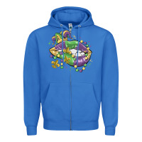 True Royal mardi gras lips Zipper Hoodie - MaliasSmallBusiness
