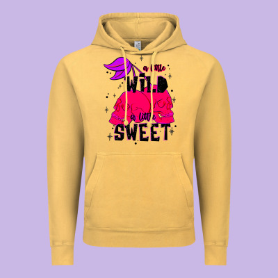 A Little Wild A Little Sweet Vintage Hoodie Designed By Jahusdesignshop