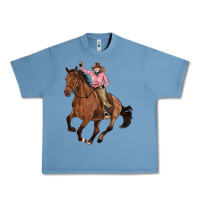 Pebble Blue cowgirl Urban Heavy Tee - Artiststas