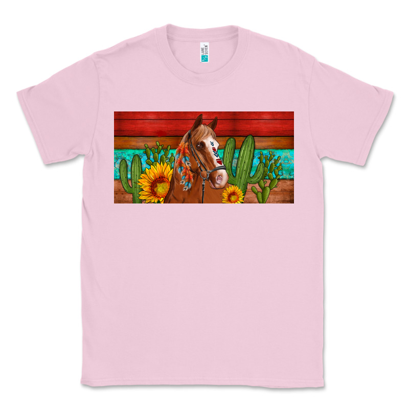 Aztec Horse Cactus And Sunflowers License Plate Template Classic Tee by Artiststas | Teevron