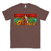 Chestnut aztec horse cactus and sunflowers license plate template Classic Tee - Artiststas
