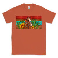 Copper aztec horse cactus and sunflowers license plate template Classic Tee - Artiststas