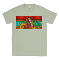 Matcha aztec horse cactus and sunflowers license plate template Classic Tee - Artiststas