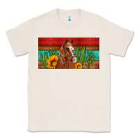 Natural aztec horse cactus and sunflowers license plate template Classic Tee - Artiststas
