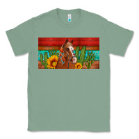 Sage aztec horse cactus and sunflowers license plate template Classic Tee - Artiststas