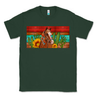 Sports Green aztec horse cactus and sunflowers license plate template Classic Tee - Artiststas