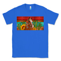 True Royal aztec horse cactus and sunflowers license plate template Classic Tee - Artiststas