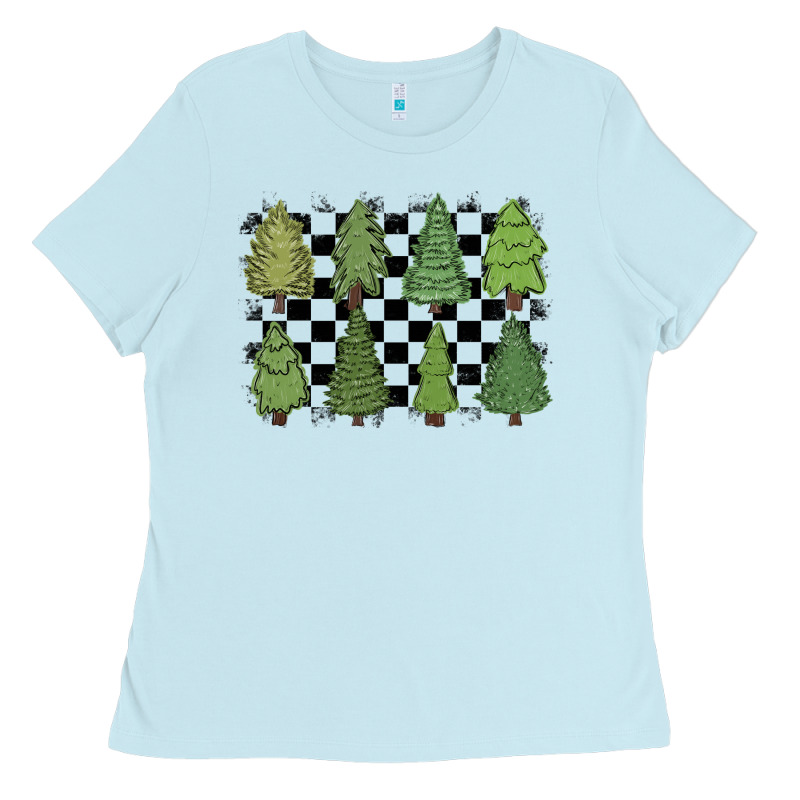 Checkered Trees Ladies Tee by MaliasSmallBusiness | Teevron