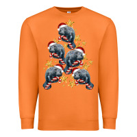 Carrot Christmas Tree With Manatee Premium Sweatshirt - LillyAllenDesigns