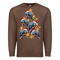 Chestnut Christmas Tree With Manatee Premium Sweatshirt - LillyAllenDesigns