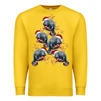 Lemon Christmas Tree With Manatee Premium Sweatshirt - LillyAllenDesigns