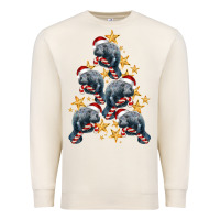Sandshell Christmas Tree With Manatee Premium Sweatshirt - LillyAllenDesigns