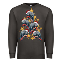 Smoke Christmas Tree With Manatee Premium Sweatshirt - LillyAllenDesigns