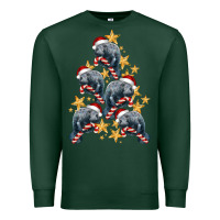 Sports Green Christmas Tree With Manatee Premium Sweatshirt - LillyAllenDesigns