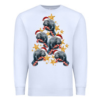 White Christmas Tree With Manatee Premium Sweatshirt - LillyAllenDesigns