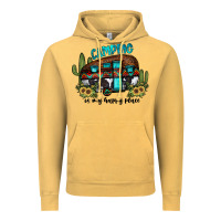 Vintage Mustard camping is my happy place2 Vintage Hoodie - JahusDesignShop