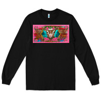 Black western baby boer goat pink flowers serape leopard pink glitter patter Long Sleeve Tee - BarkalooDesign