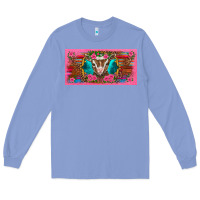 Colony Blue western baby boer goat pink flowers serape leopard pink glitter patter Long Sleeve Tee - BarkalooDesign