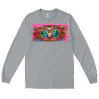 Heather Grey western baby boer goat pink flowers serape leopard pink glitter patter Long Sleeve Tee - BarkalooDesign