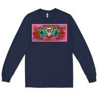 Western Baby Boer Goat Pink Flowers Serape Leopard Pink Glitter Patter Long Sleeve Tee | Teevron